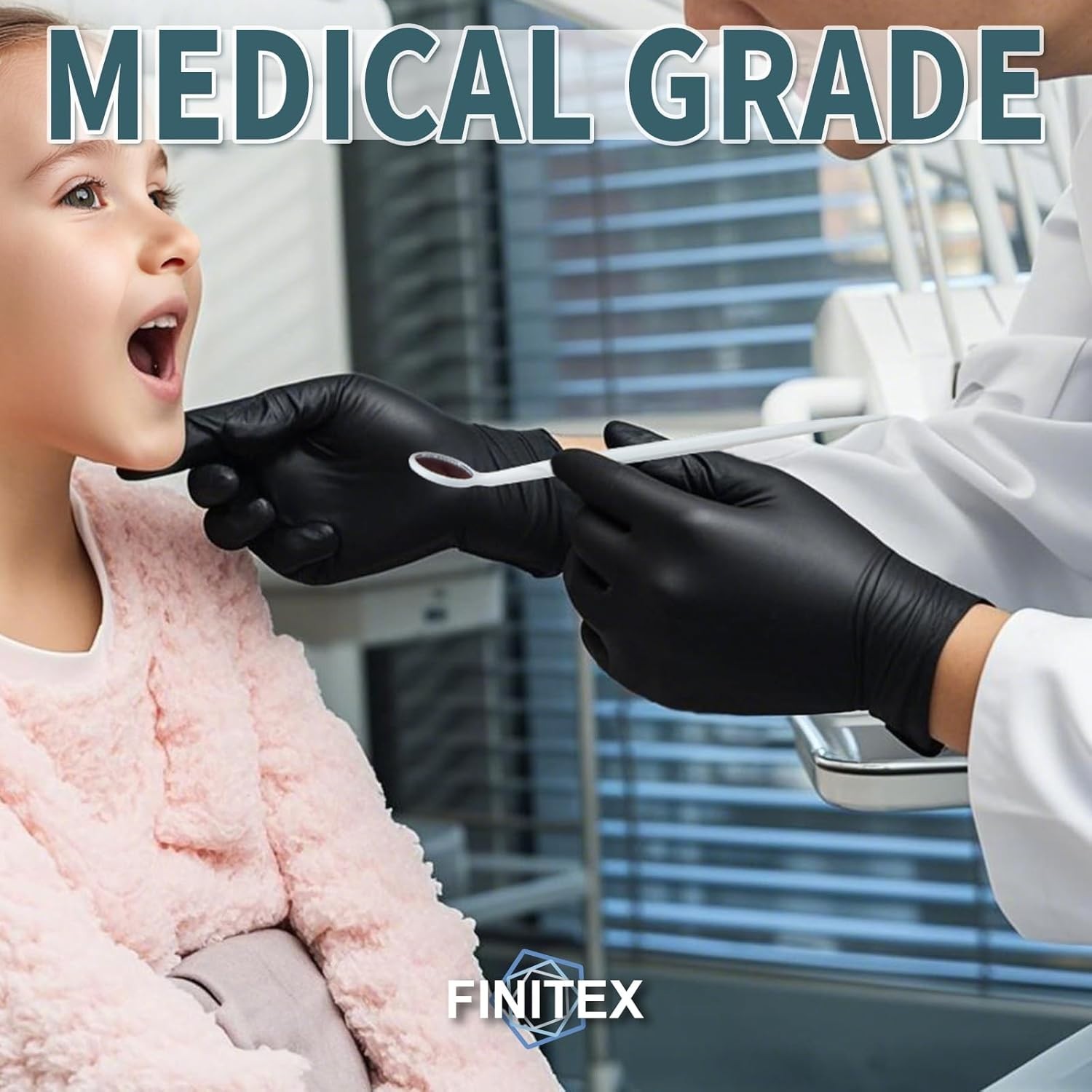 Medical Exam Gloves, Latex-Free, 5mil Nitrile, 100 PCS Large