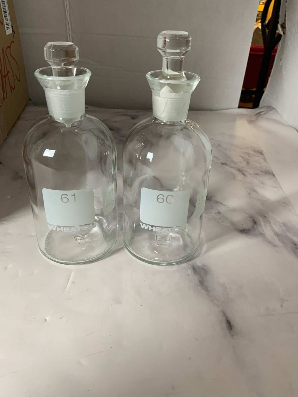 Wheaton 300 mL Glass Storage Bottles with Lids- case of 24