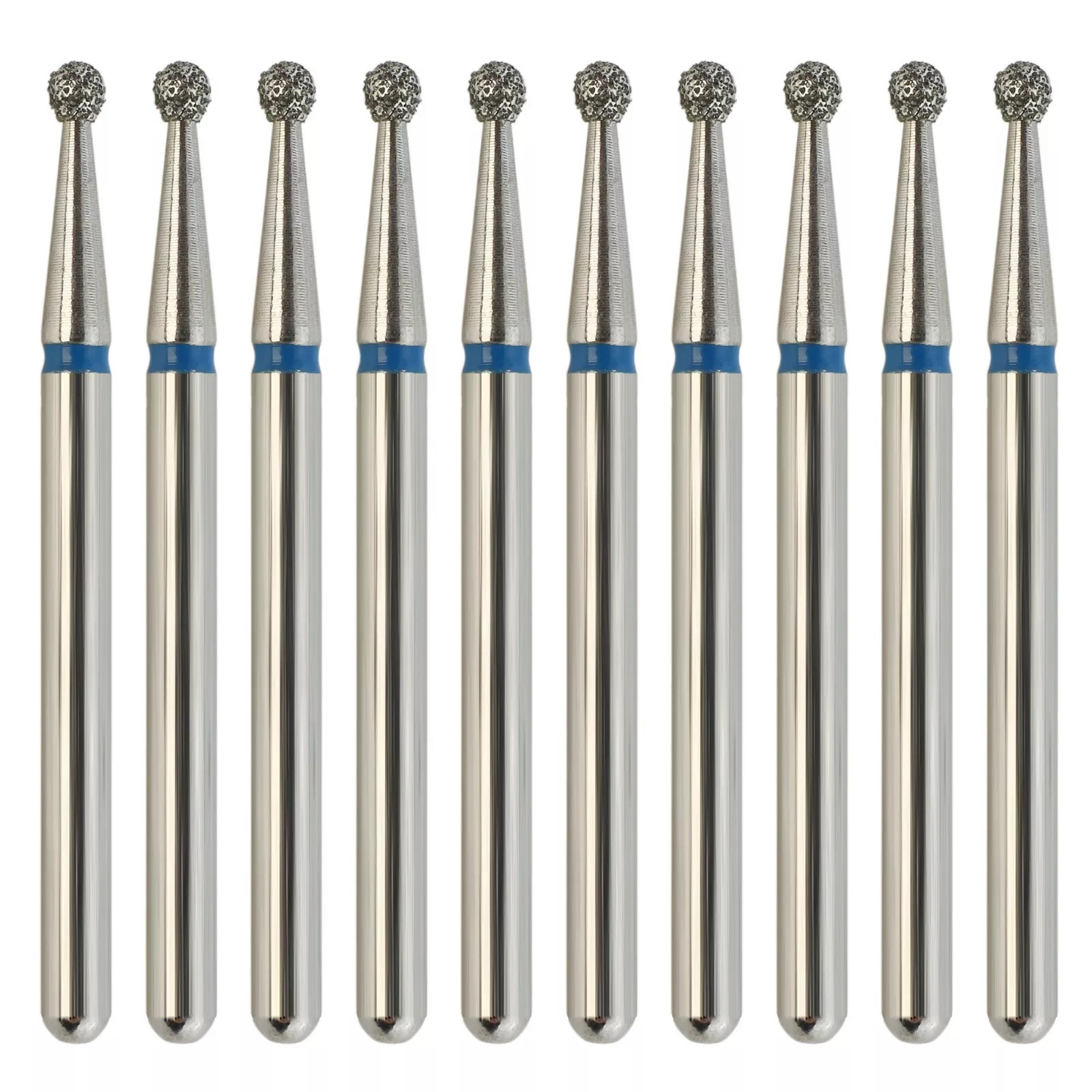 Dental Diamond Burs FG Long Round Ball 801/023C 801L/018M Coarse Grit High Speed