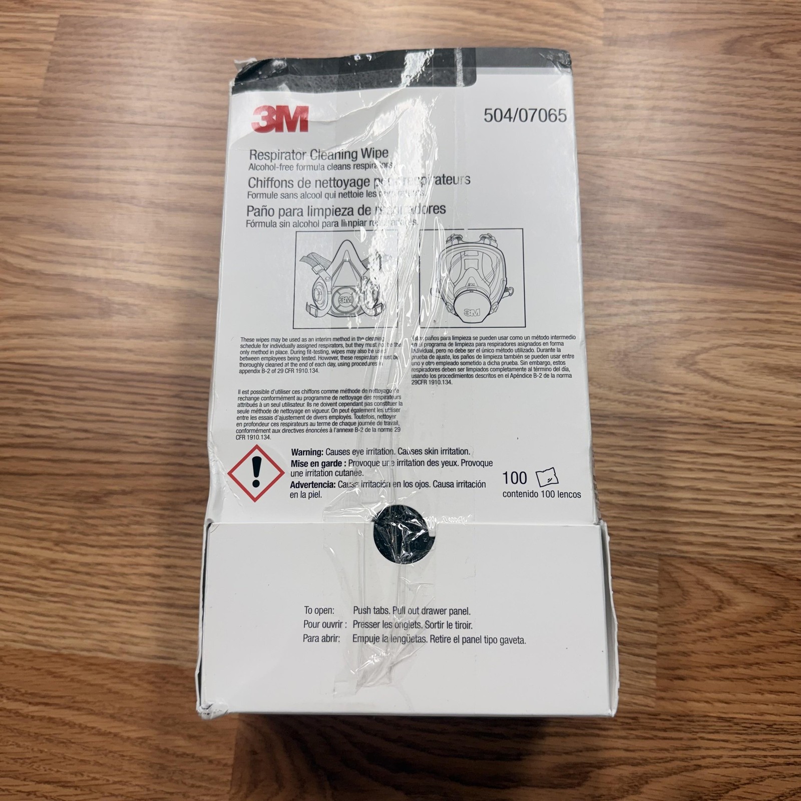 3M Respirator Wipes Alcohol Free 100 Count Made In USA