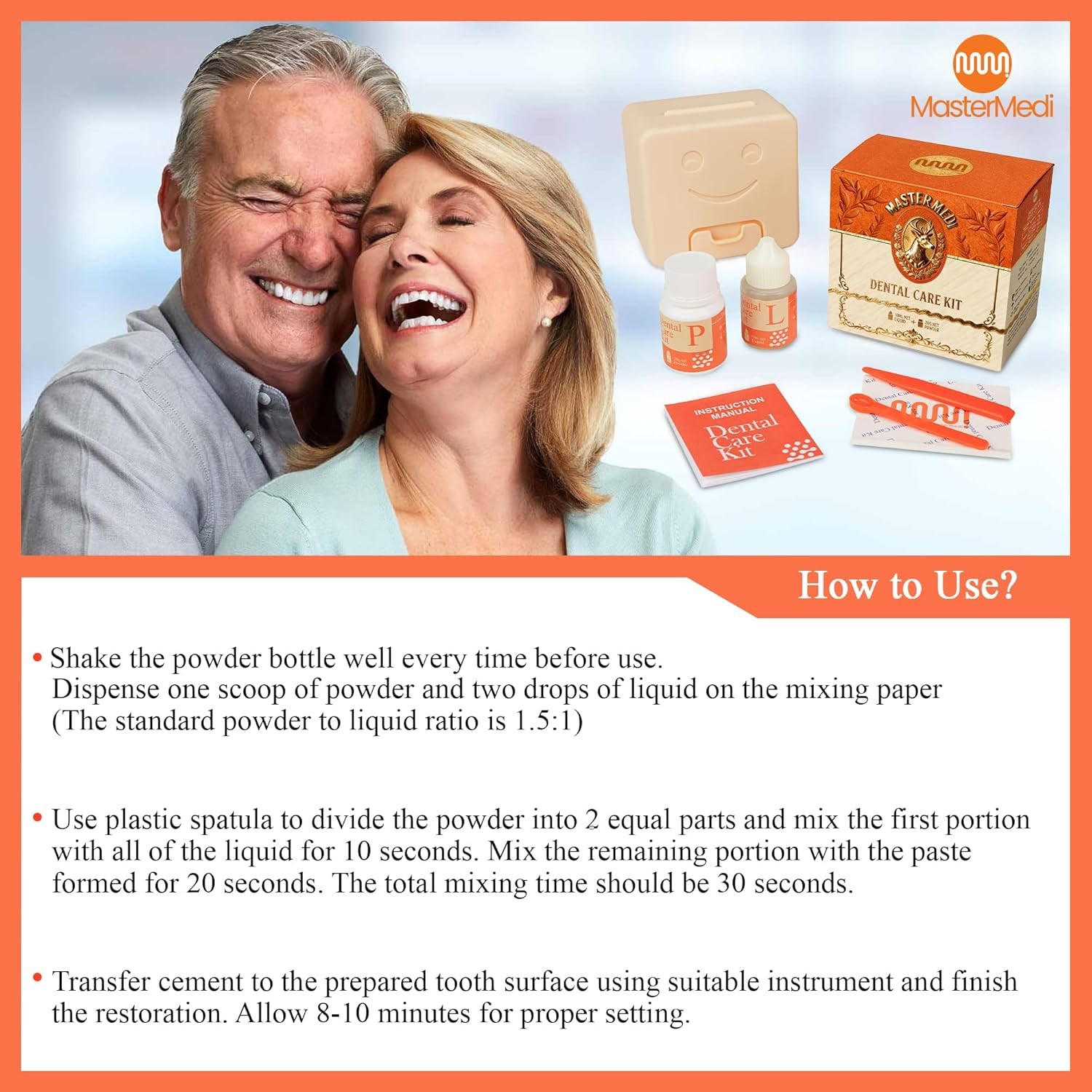 Zinc Oxide Eugenol Dental Filling Cement Kit for Crowns Bridges Fillings Repair
