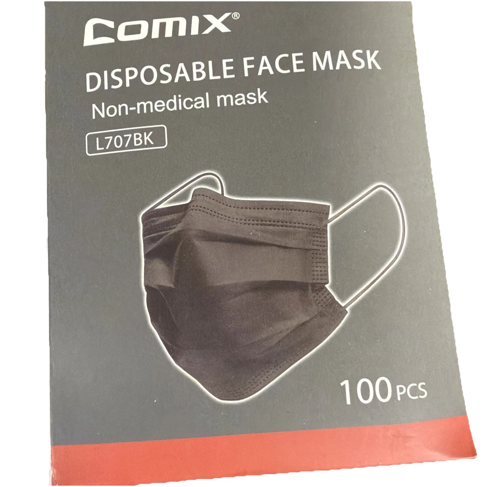 COMIX Disposable Earloop Face Masks, 100 Count