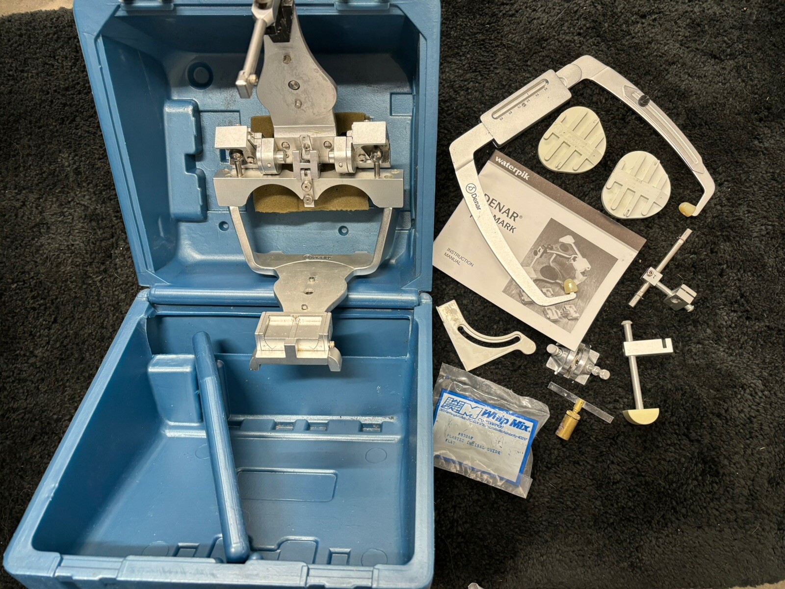 Denar Dental Articulator with Facebow & other accessories and carrying case