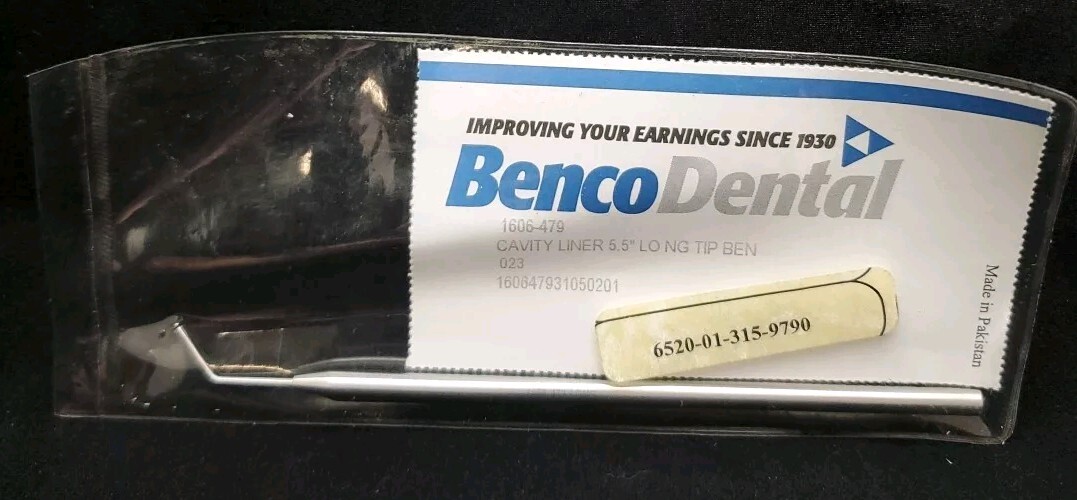 Benco Dental Stainless Cavity Liner 5.5″ Long Tip 1606-479 Long