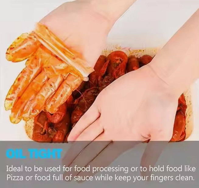 Disposable TPE Food Safe Grade Gloves Transparent Plastic Glove