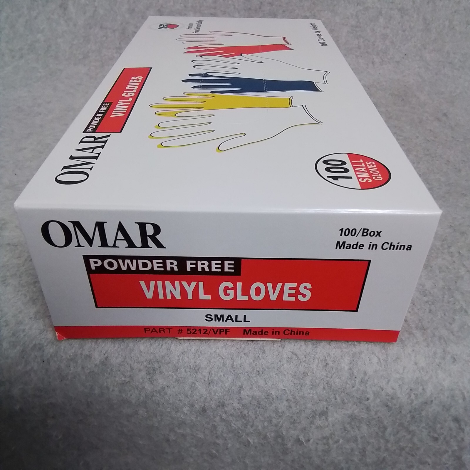 (100 Gloves) SMALL- Omar Disposable Powder-Free Vinyl General Purpose CLEAR