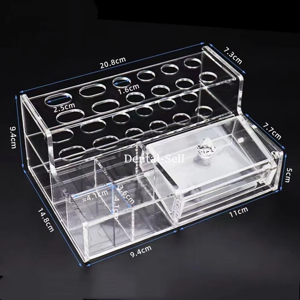 Dental Syringe Organizer Multi-Function Acrylic Resin Holder Applicator Box USA
