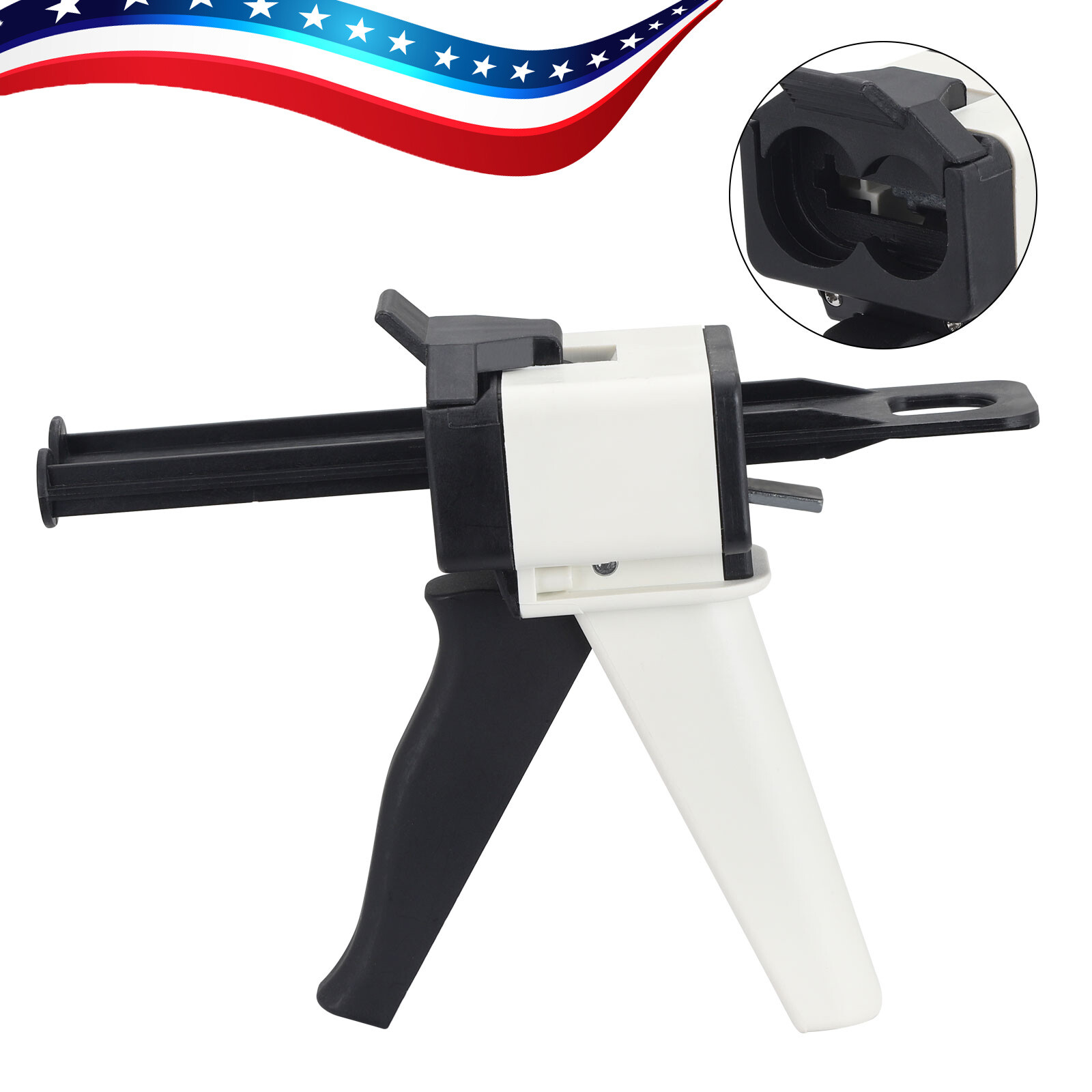 1:1 / 2:1 Ratio Dental Impression Mixing Dispenser Dispensing Caulking Gun 50ml