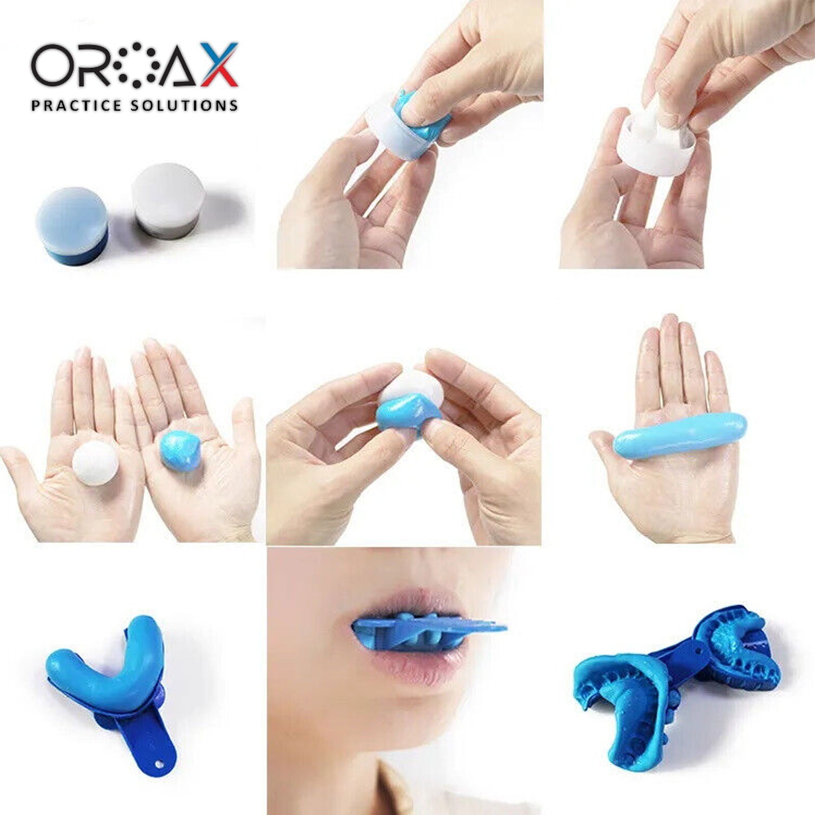 Dental Mould Impression Putty with Tray – Hydrophilic Silicon Retainer OROAX
