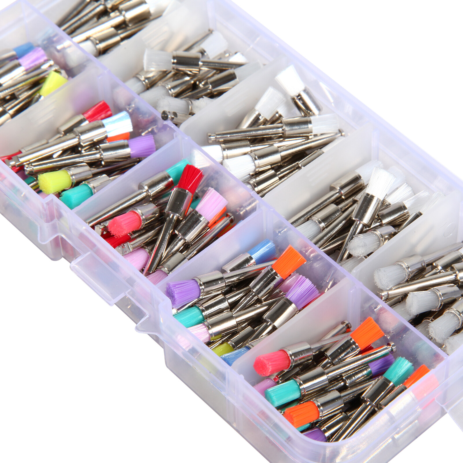 200PCS 10 Mixed Types Dental Prophy Brush Brushes Polishing Polisher Latch WR1