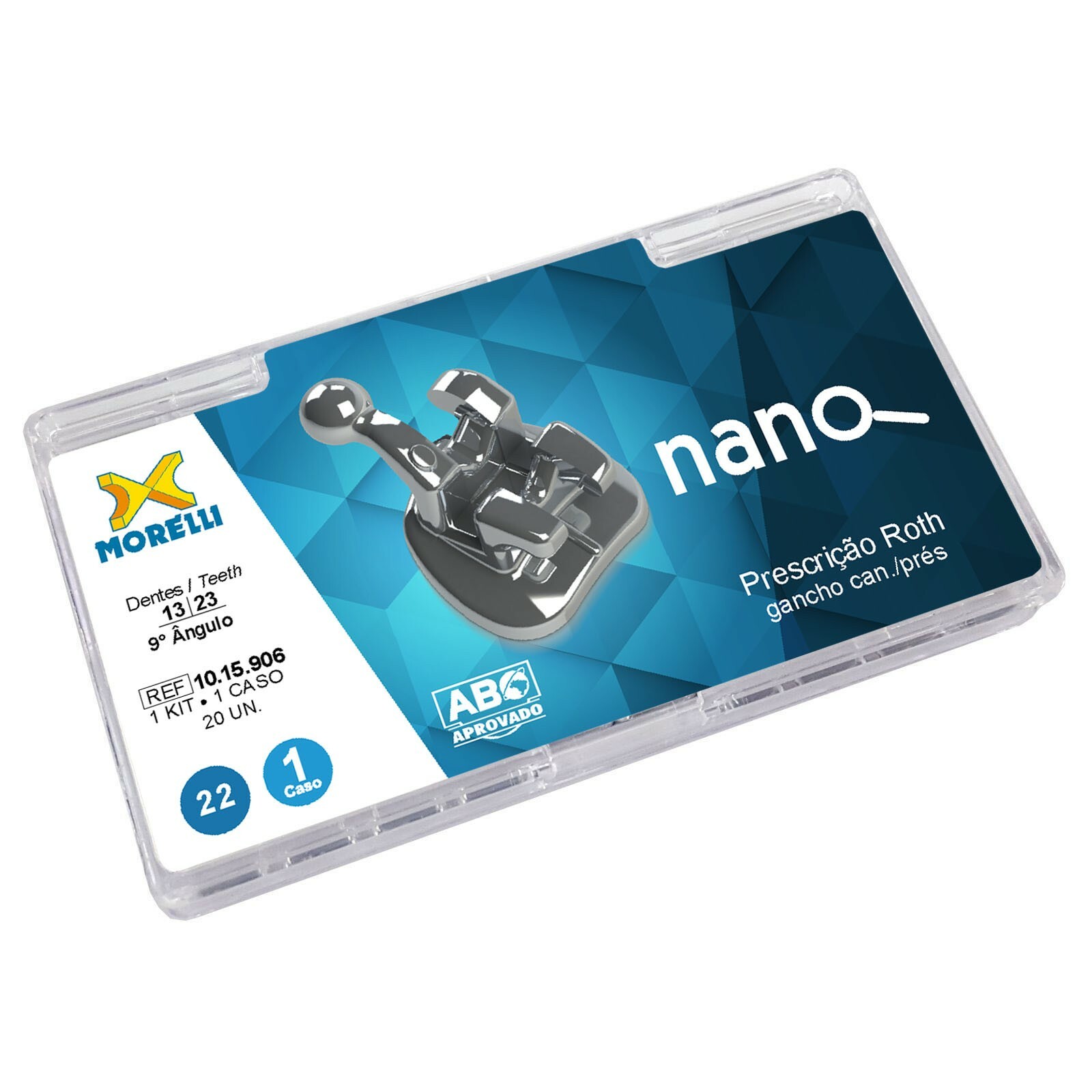 MORELLI BRACKET CASE ROTH NANO 0.22 W/H 3/4/5 PACK/20UN Orthodontic USA