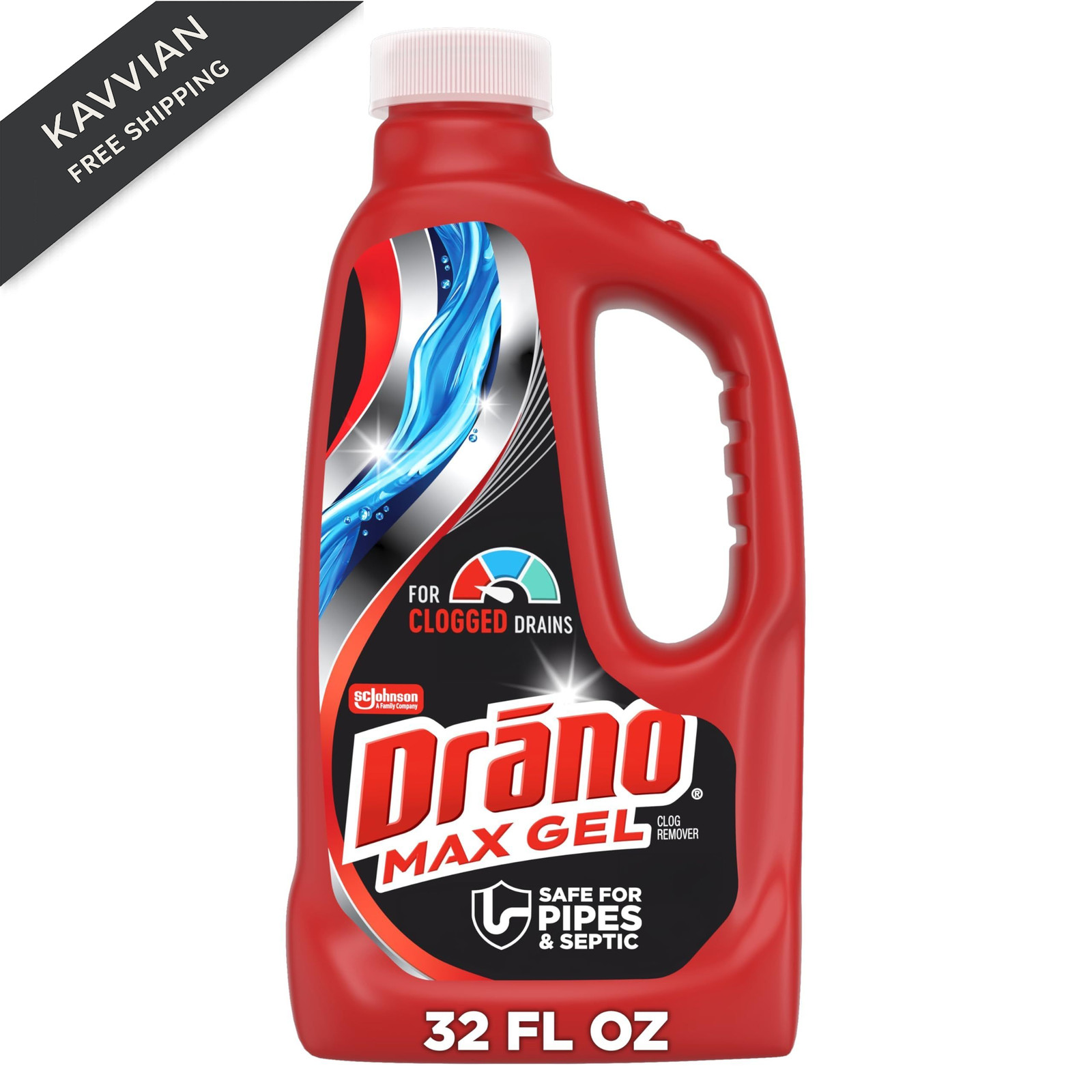Drano Max Gel Drain Clog Remover & Cleaner, Fast-Acting 32 Fl Oz (Pack of 1)
