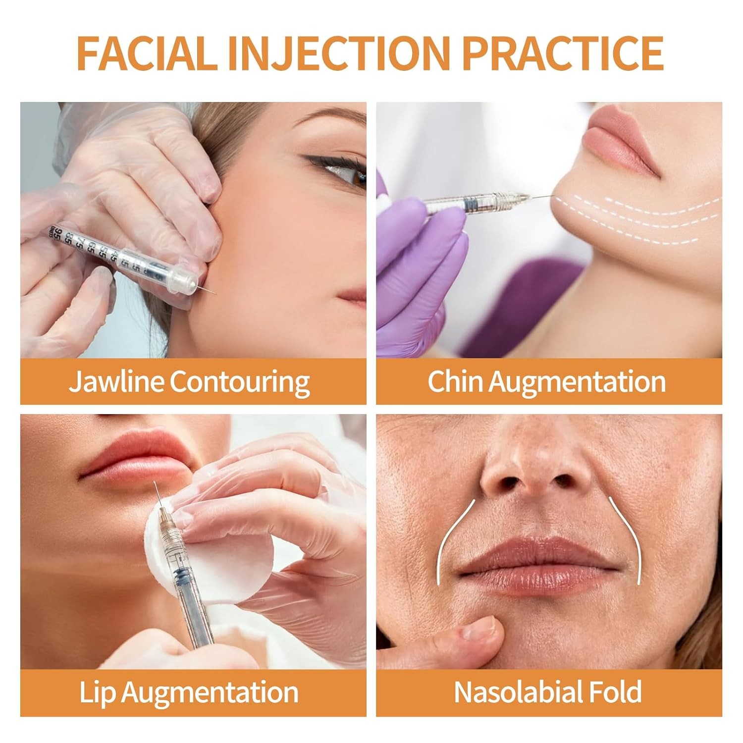 Transparent Eye Injection Model Lower Face Injection Training Model TPE Material