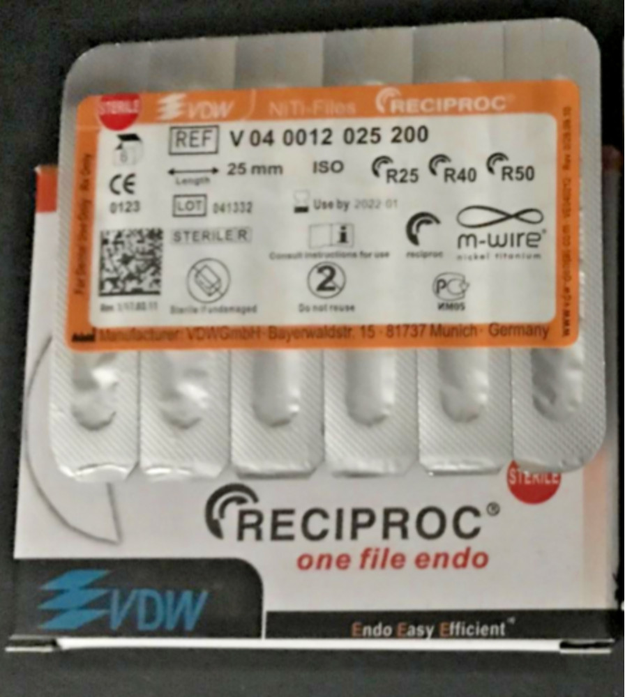 VDW RECIPROC Sterille File Endo M-WIRE 21mm Assorted Lot 6pcs