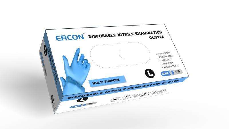 (100 Count) Disposable Nitrile Gloves, Latex-Free, Food Handling, Medical Exam