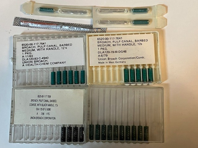 Lot Endodontic Stainless Steel Barbed Broaches