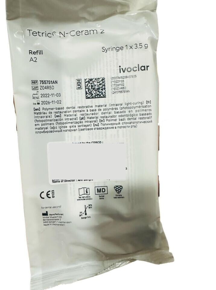 Ivoclar TETRIC N CERAM-2 Polymer Based Dental Restorative Composite 3.5gm