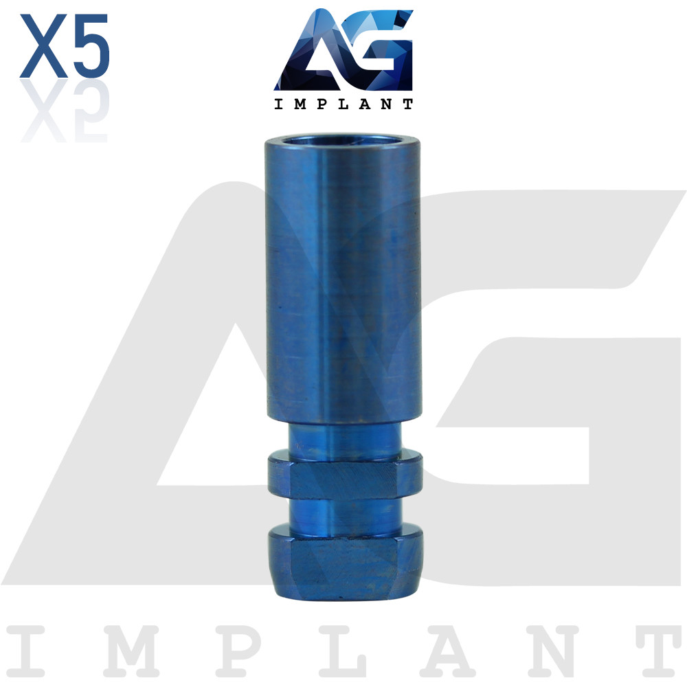 5x Titanium Dental Fixture Analog Ø4.1mm Compatible With 3i Biomet Certain®