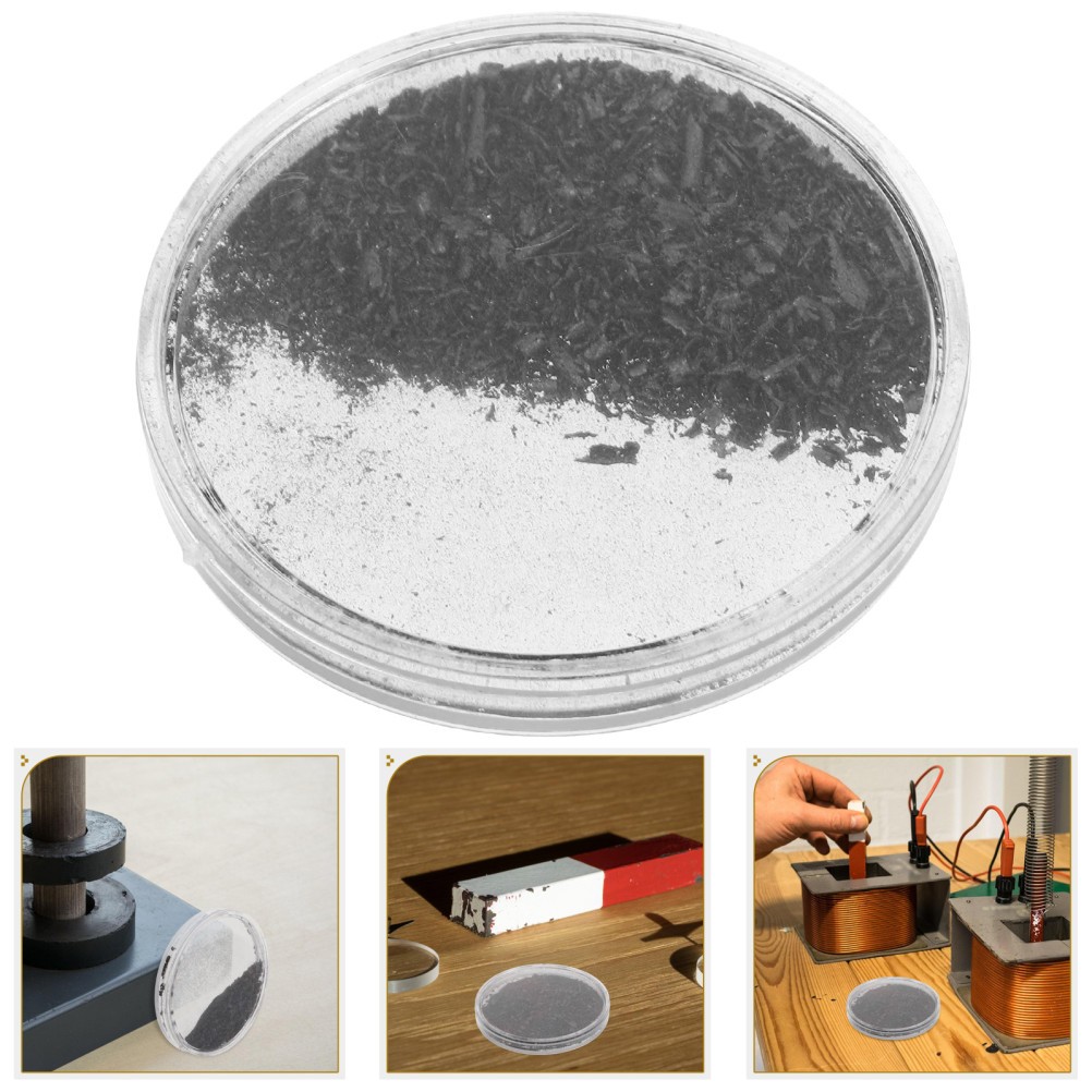 2 Pcs Magnetic Powder Iron Filings Demonstrator and Magnets Sand