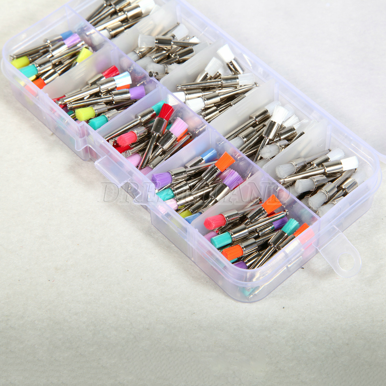 200 * Mixed Color Nylon Latch Flat Dental Polishing Polisher Prophy Brushes