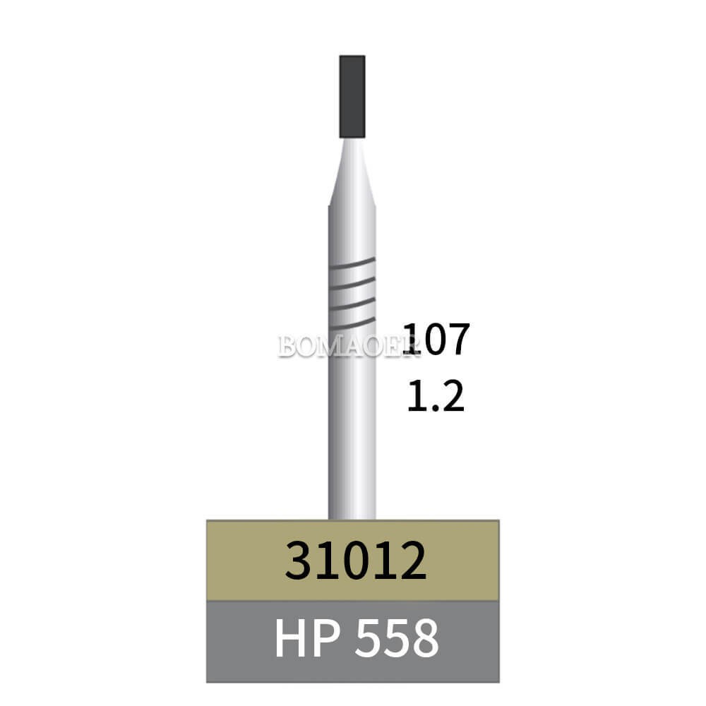 10-100×Dental Lab HP Tungsten Carbide Bur Cylinder HP 558 1.2mm