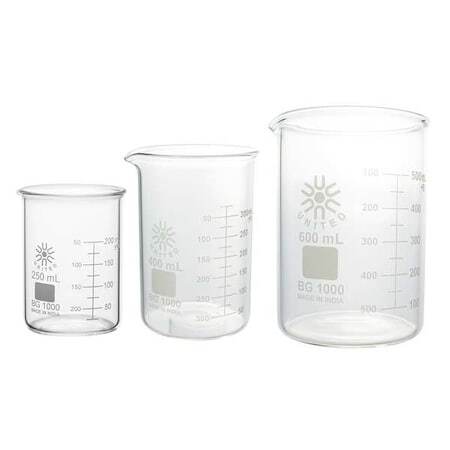 Zoro Select Bgset3 Beaker Set,250 Ml,400 Ml,600 Ml