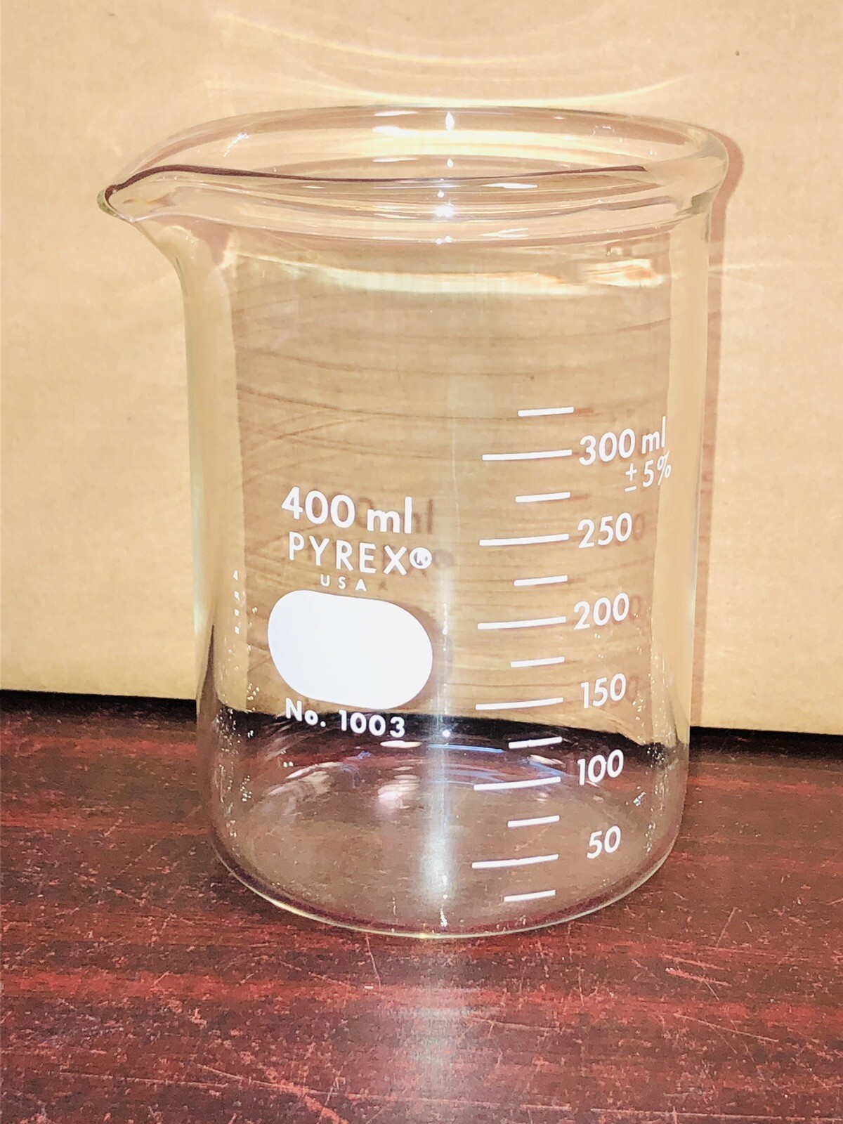 Beaker Corning Pyrex Glass 400mL Heavy Duty Graduated Beaker 1003-400