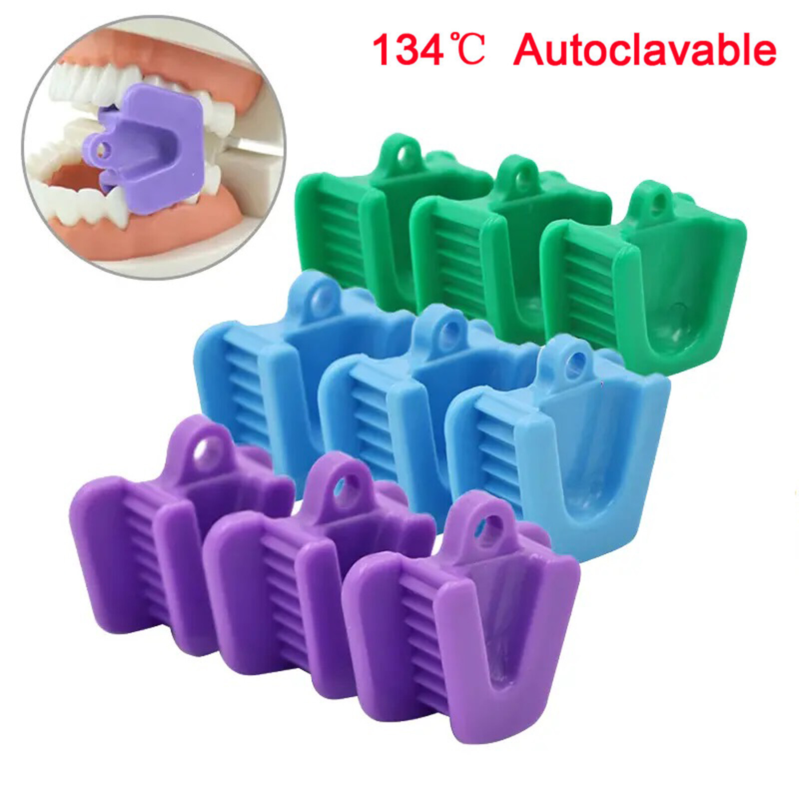 Dental Bite Block Cheek Retractor Mouth Prop Bite Block Opener Silicone Rubber