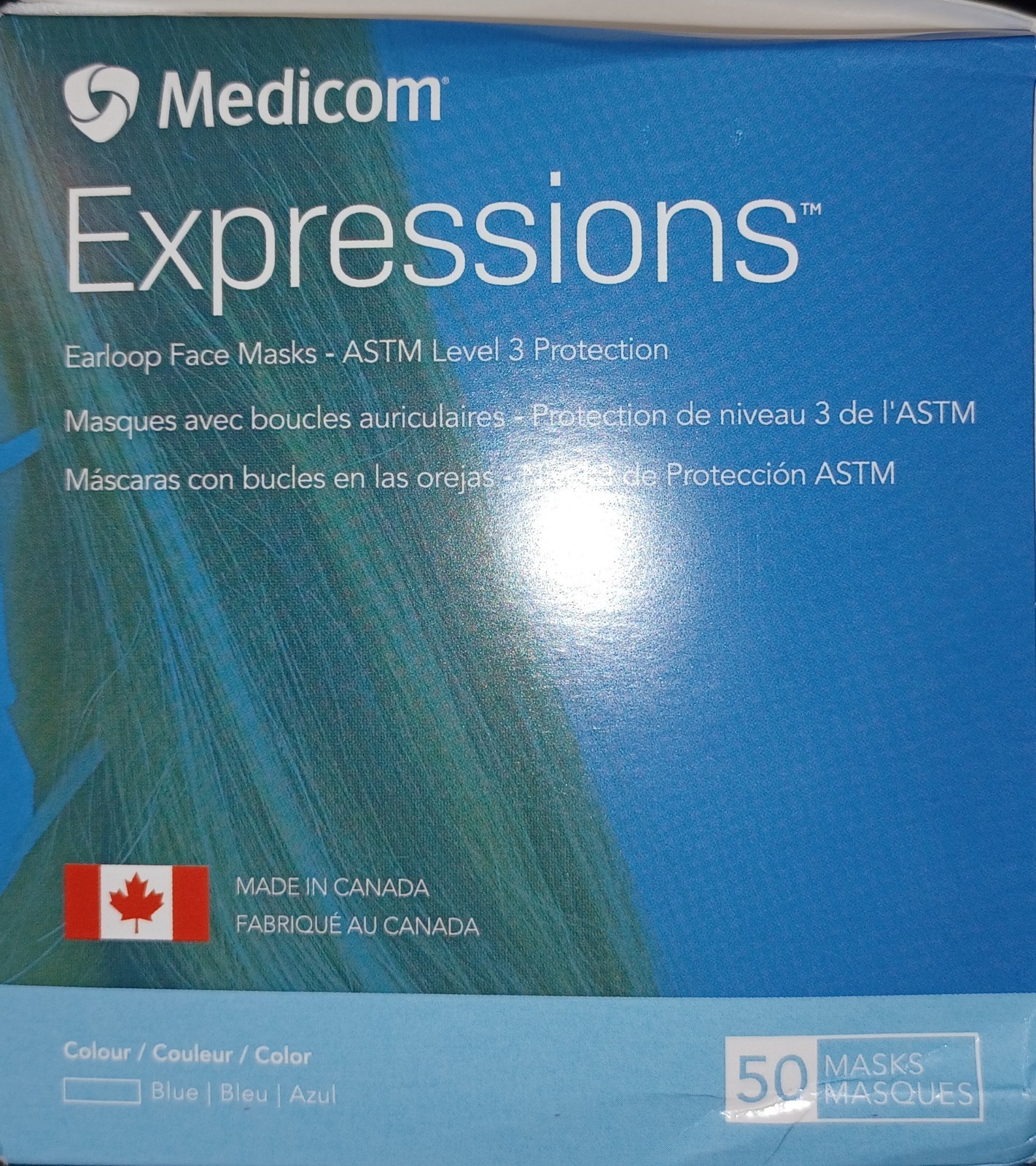Medicom Expressions Disposable Face Masks ASTM Level 3 Surgical Mask 50ct 11/29