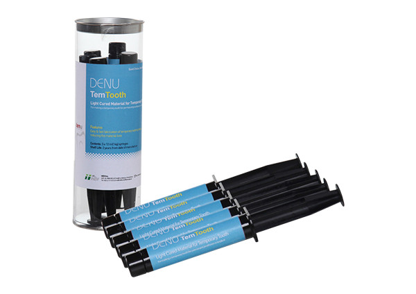 HDI Denu TemTooth Light Cured Resin Shade A3 5 x 12ml syringes/ pack