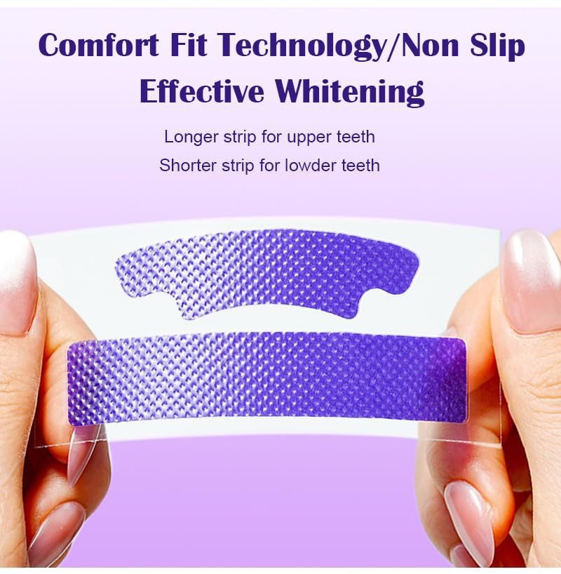 Purple Whitening Strips,28 Patch Teeth Strips,Instant