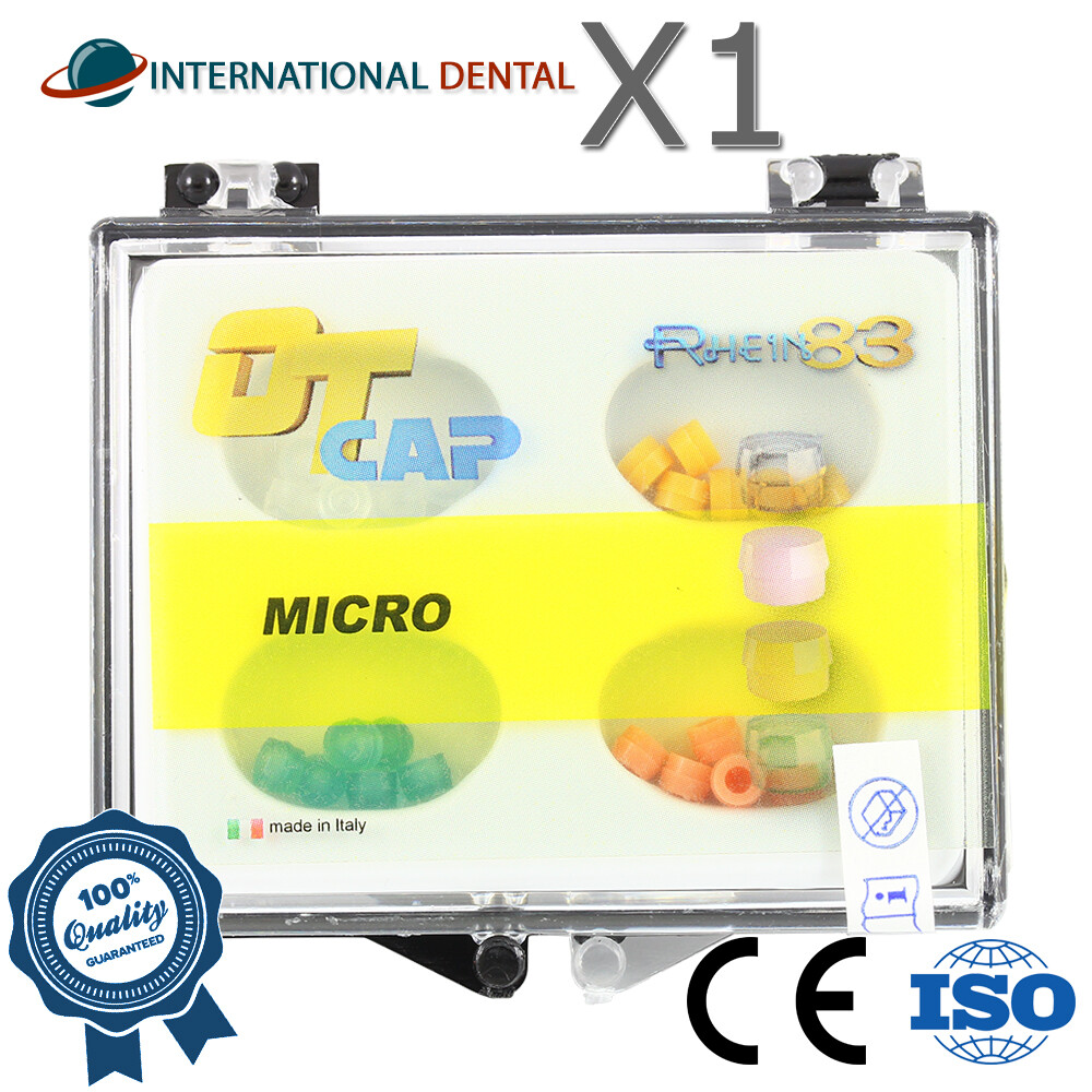 Dental Fixture Micro OT Cap Assortment Kit Silicone Caps For Ball Attachment Lab