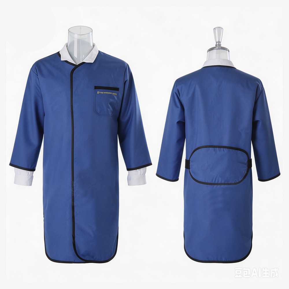0.35mmPb X-Ray Lead Apron Gel Coat Long Sleeve Radiation Protective Medical M