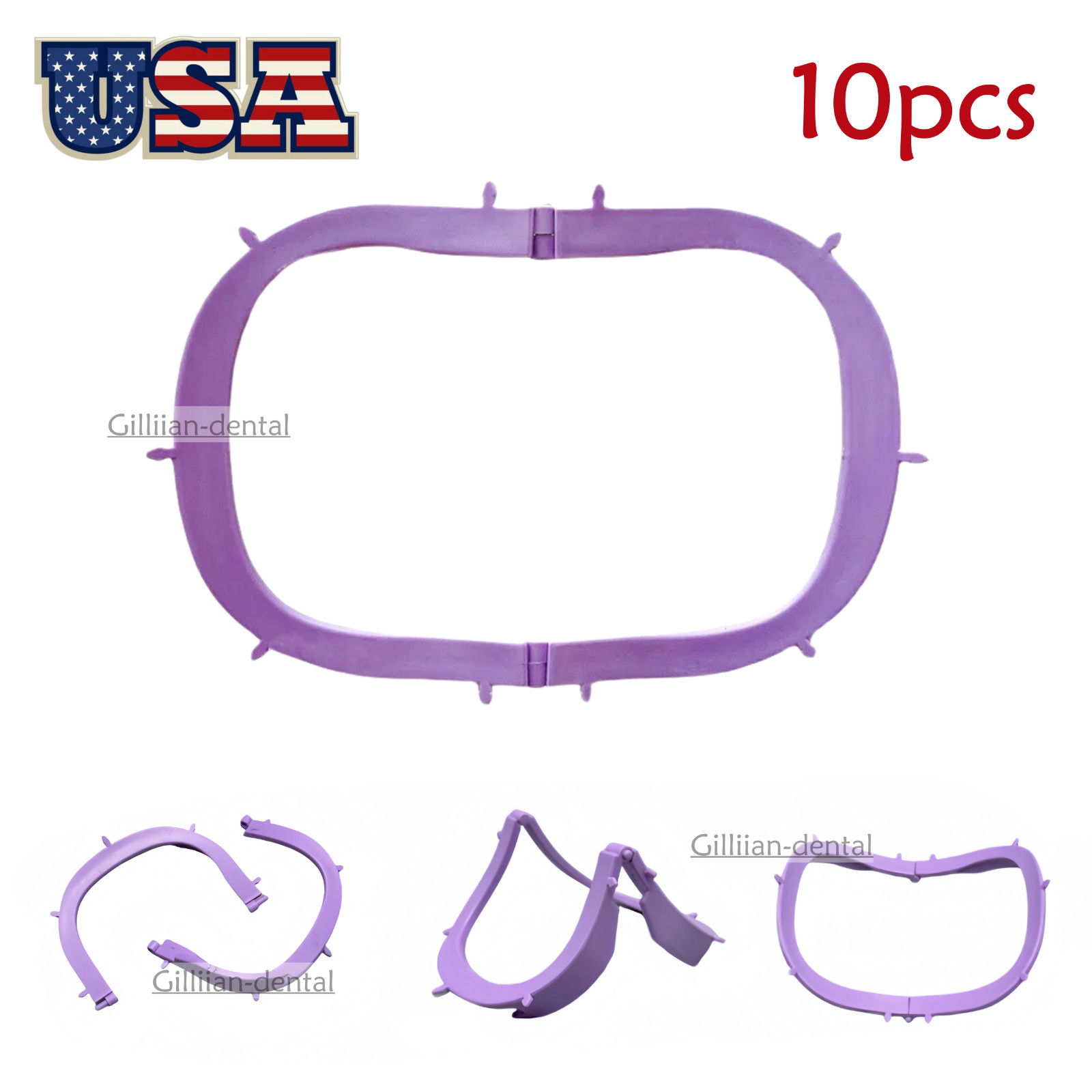 Foldable Rubber Sheet Dam Frame Dental Hager Light X-Ray Film Plastic Bracket