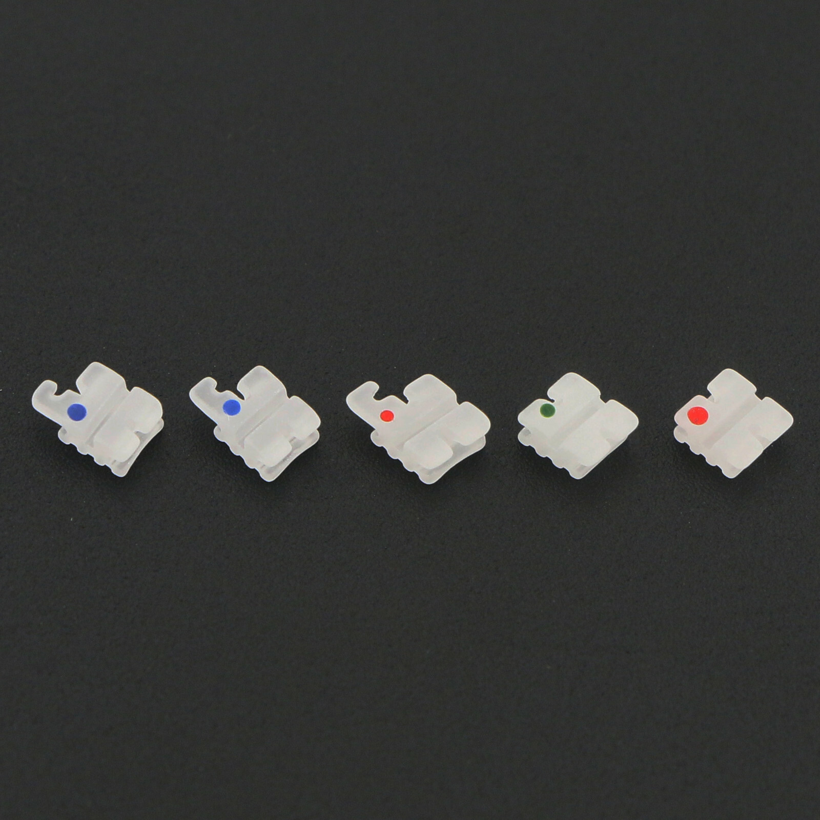 10Pcs Dental Orthodontic Ceramic Bracket Braces Roth MBT 018 022 Slots 345 Hooks