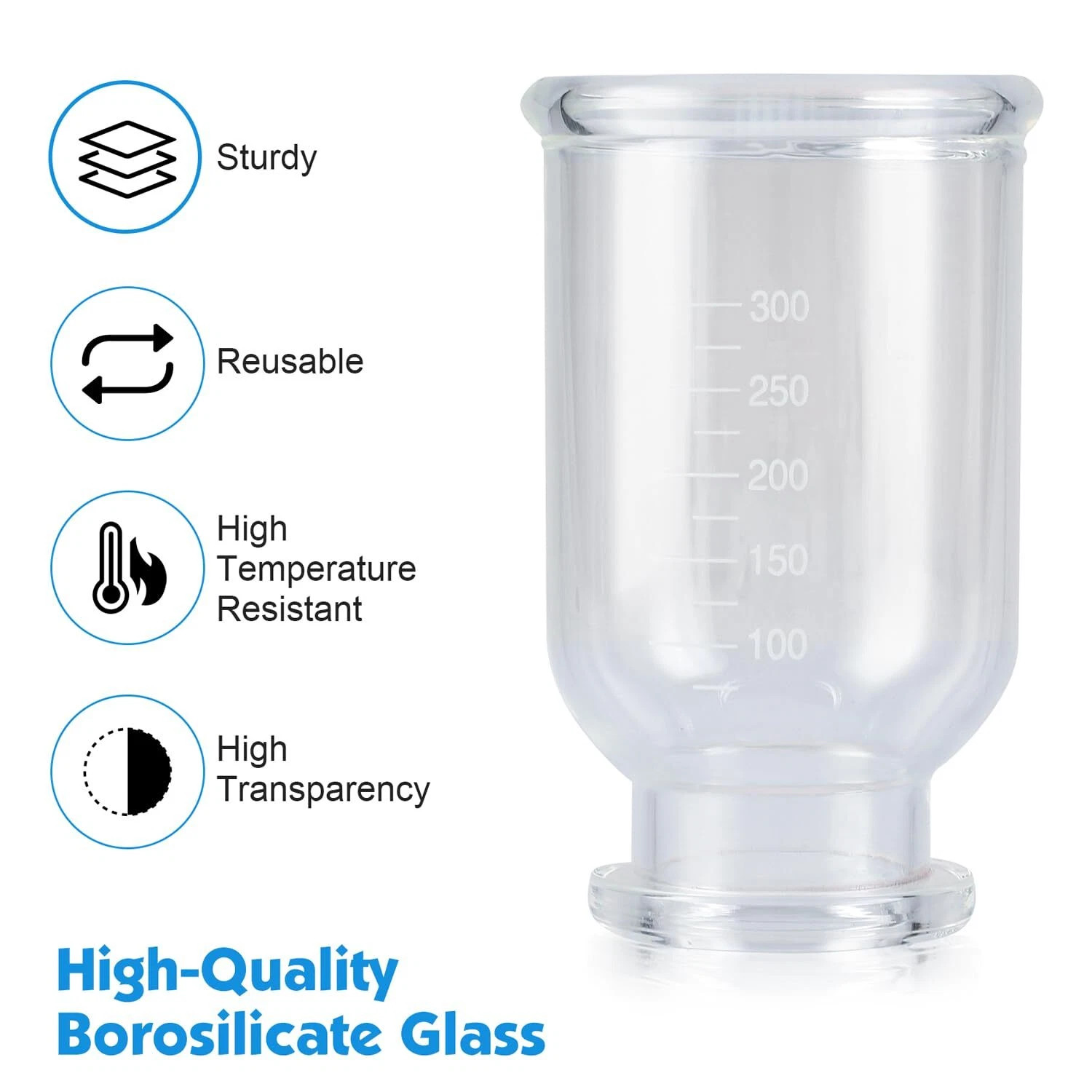 Lab Vacuum Filtration Filter Funnel Lab Vacuum Pump 18 L/Min Glass Distillation
