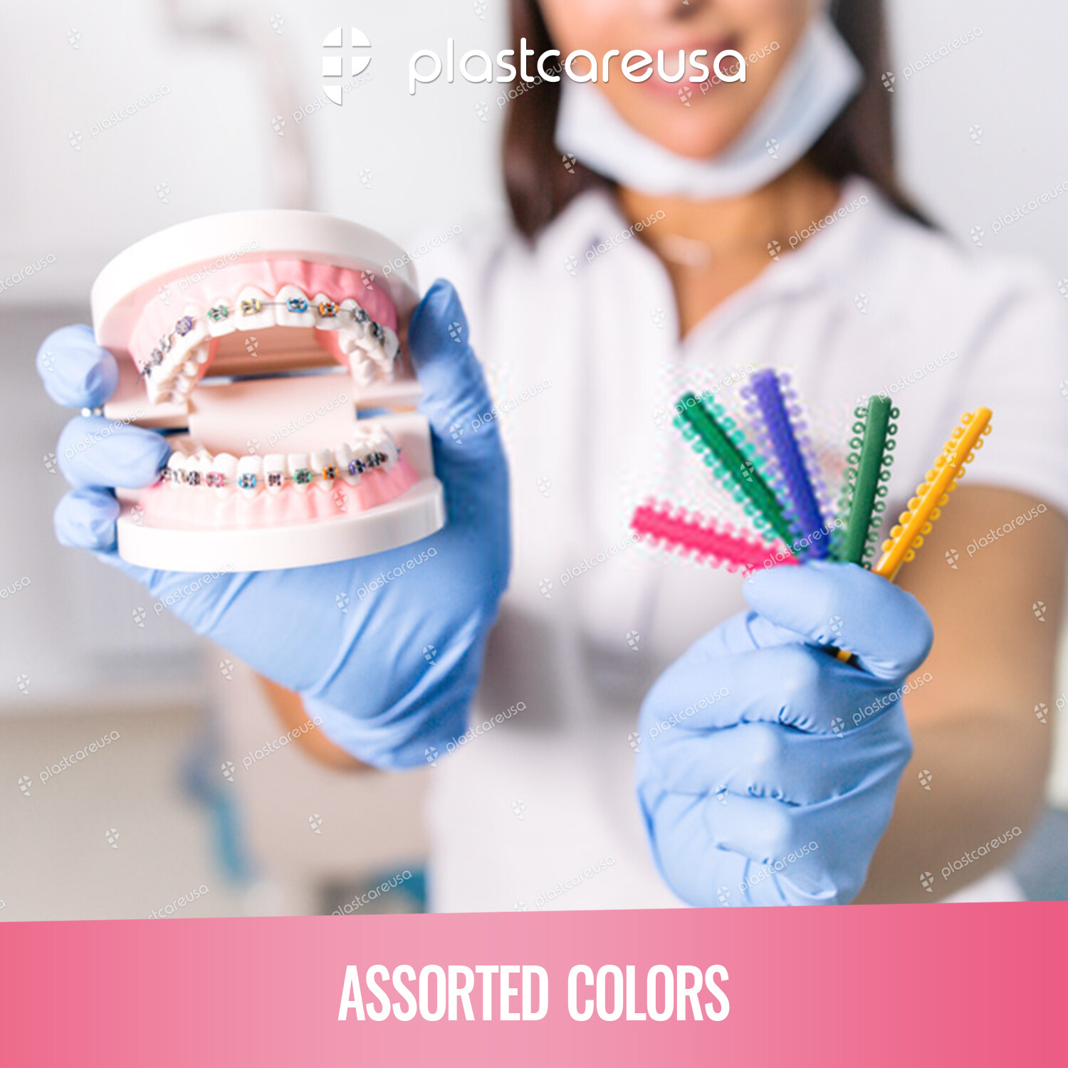 Colored Ortho Dental Ligature Rubber Ties Bands Braces Orthodontic Elastic Bands
