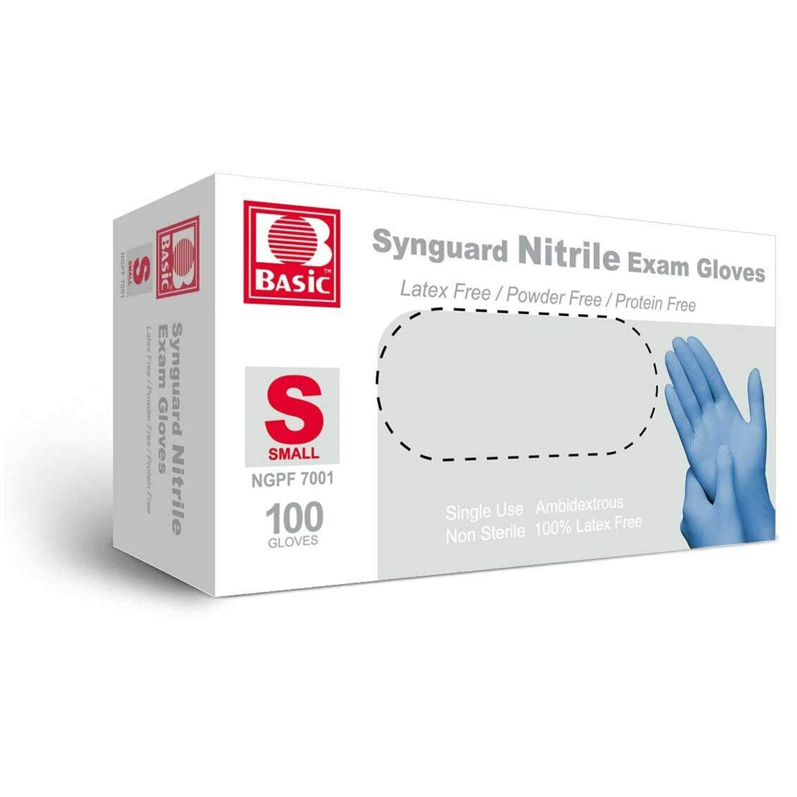 100 Pack Blue Nitrile Disposable Gloves Powder Free Latex Free for Multiple Uses
