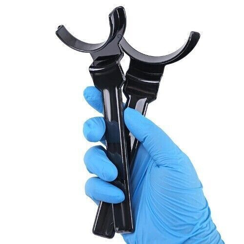 Dental Orthodontic Mouth Opener Lip Expander Upper/Lower Retractor Black 2 Size