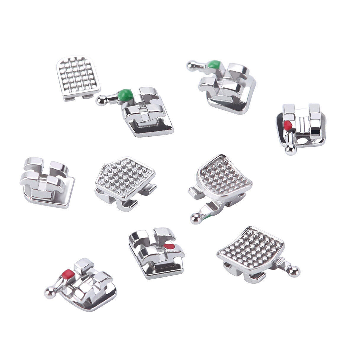 Dental Orthodontic Monoblock Braces Brackets Mini Roth/MBT 018/022 Hooks 3/345