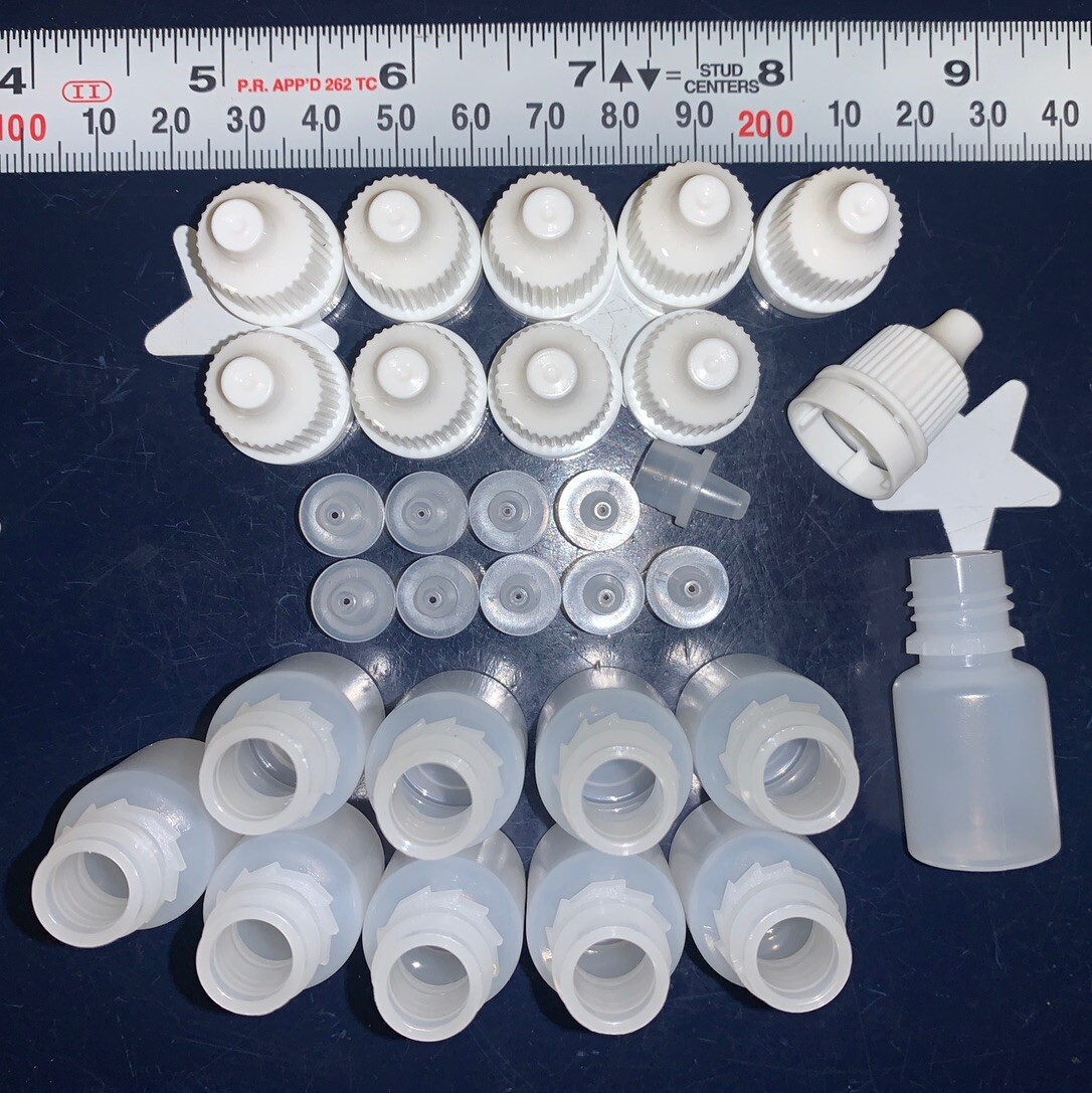 10pcs 5ml Empty Plastic Squeeze Dropper Bottles Oils Lubes Liquid Dropper LDPE