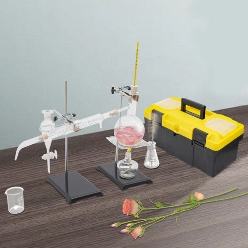 Essential Oil Steam Distillation Kit Apparatus Lab Glassware Distillation Kit US