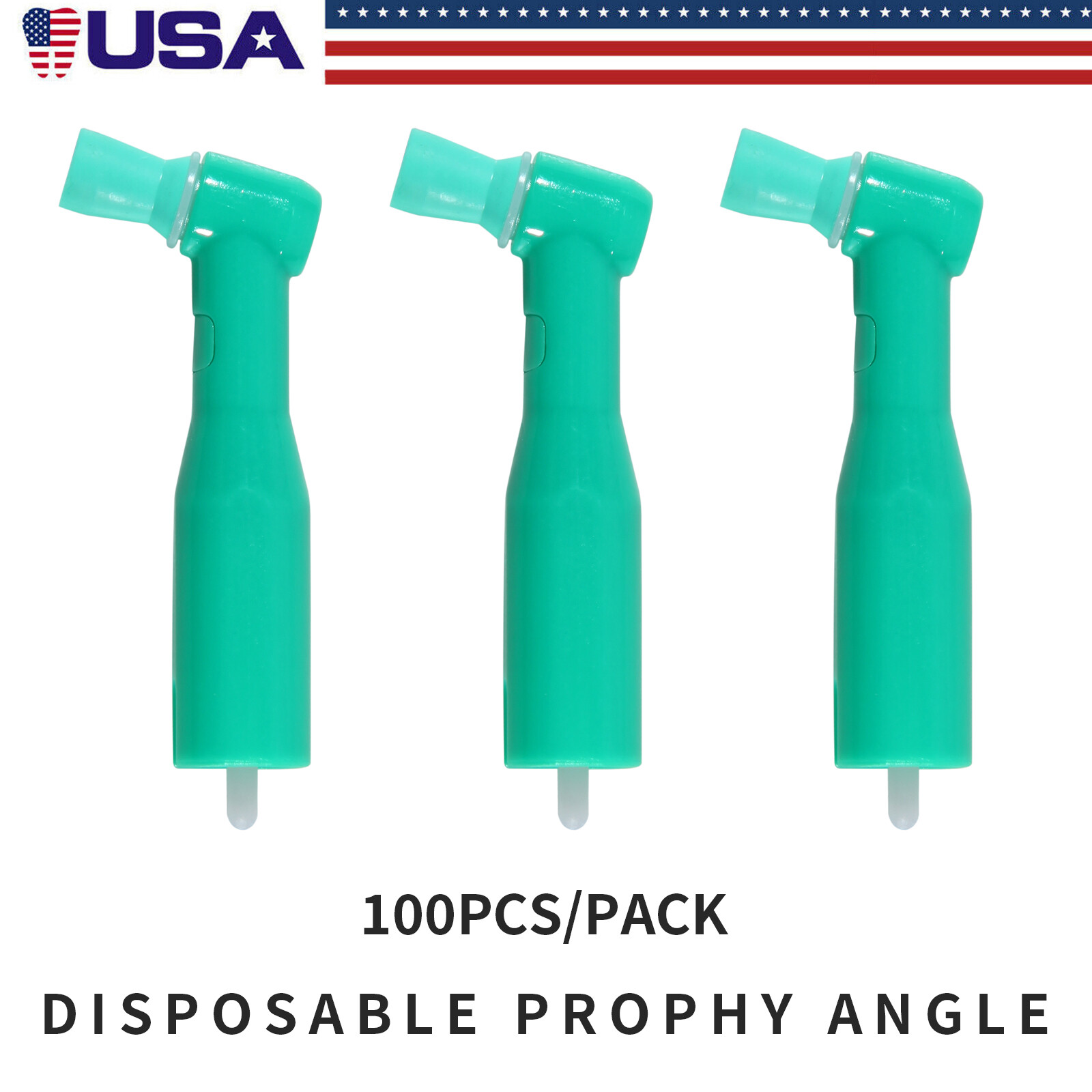 100pcs Dental Disposable Prophy Angles Soft Cup Latex Free Right Angle 105°angle