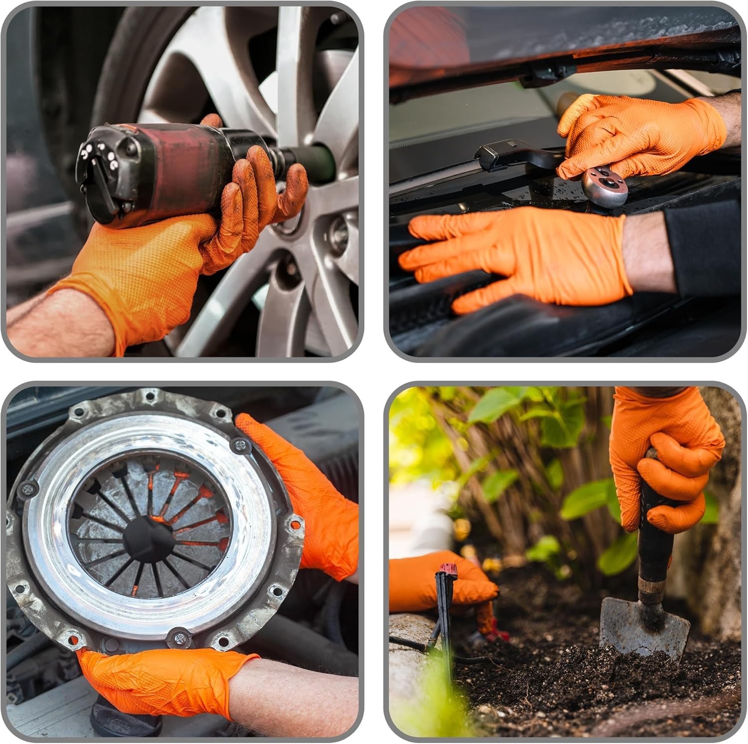 Versatile 8 Mil Nitrile Disposable Gloves with Diamond Grip – Safety in 50 Pack