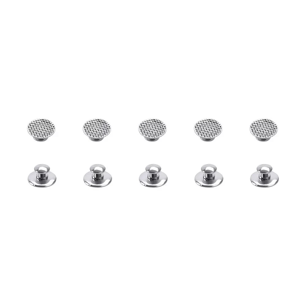 50Pcs Dental Orthodontic Bondable Split Metal Lingual Buttons Round Mesh Base