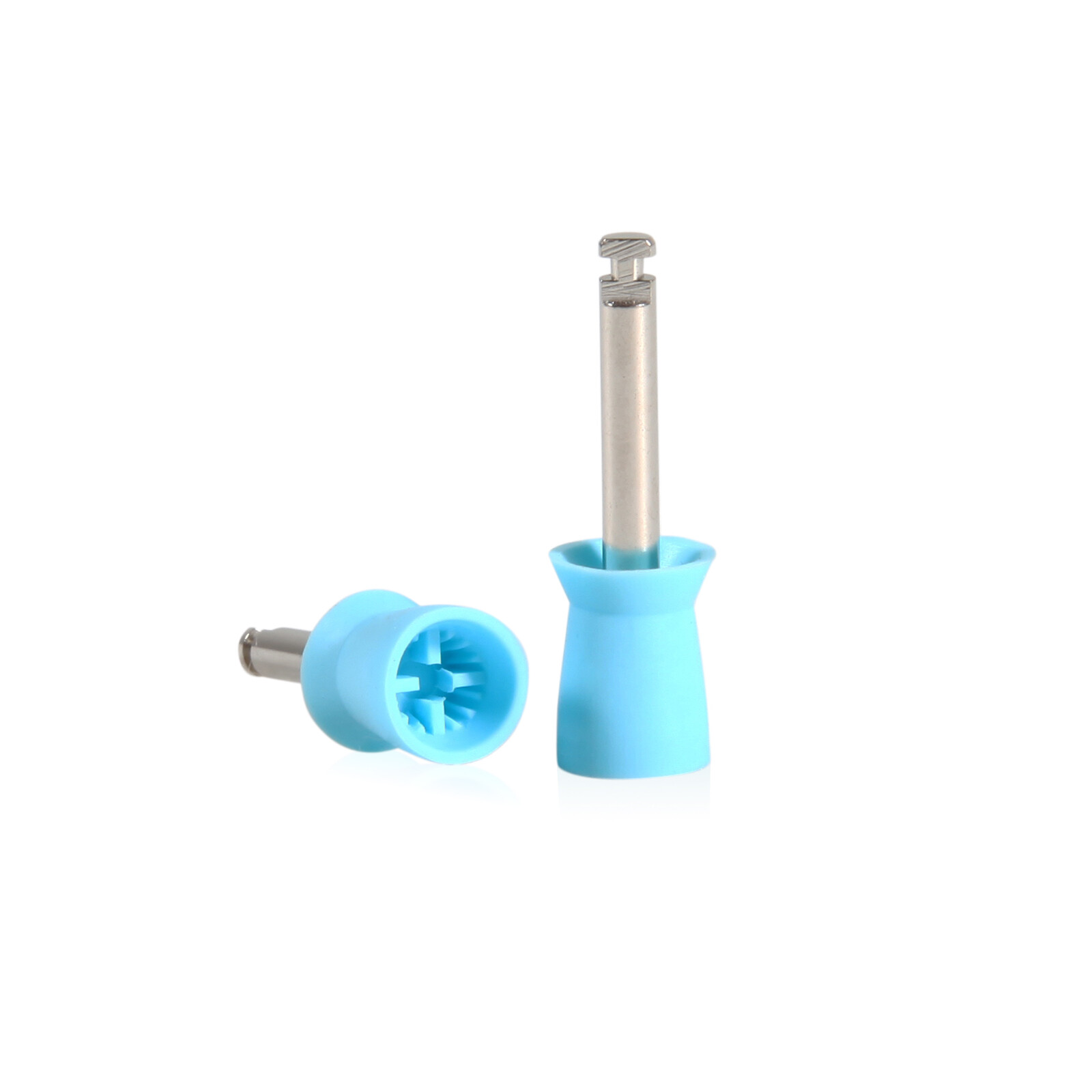 100Pcs Dental Rubber Prophy Cups Teeth Polish Polishing Latch Type Blue Kit USA