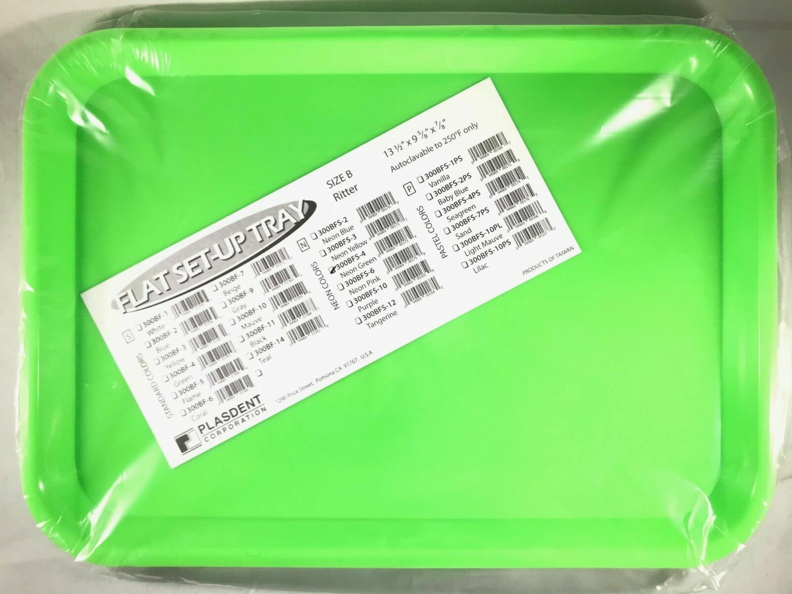 PLASDENT Dental Instrument Size B Flat Setup Trays -FDA
