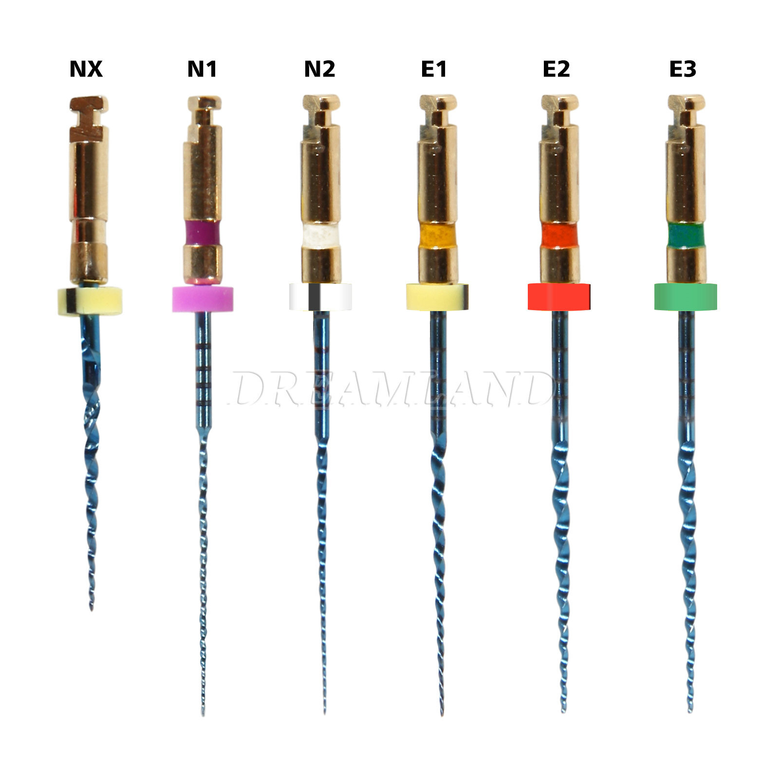 6pcs Dental NiTi Super Files Rotary Tip Endodontic Endo Motor Root Canal 25mm