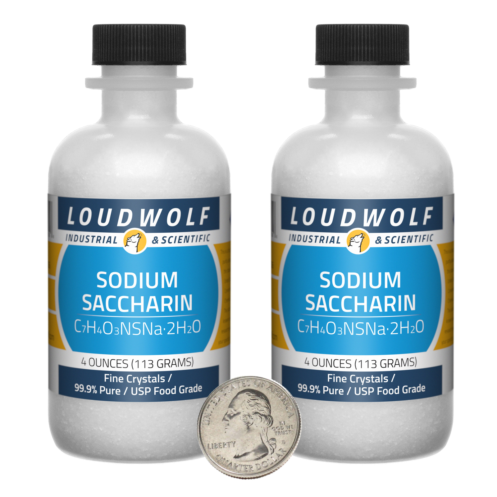 Sodium Saccharin / 8 Oz / 2 Bottles / 99.9% Pure USP Food Grade / Fine Crystals