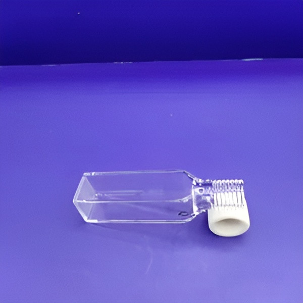 2pcs Fluorescence Quartz Cuvette With Screw Cap 10mm Path 4 windows